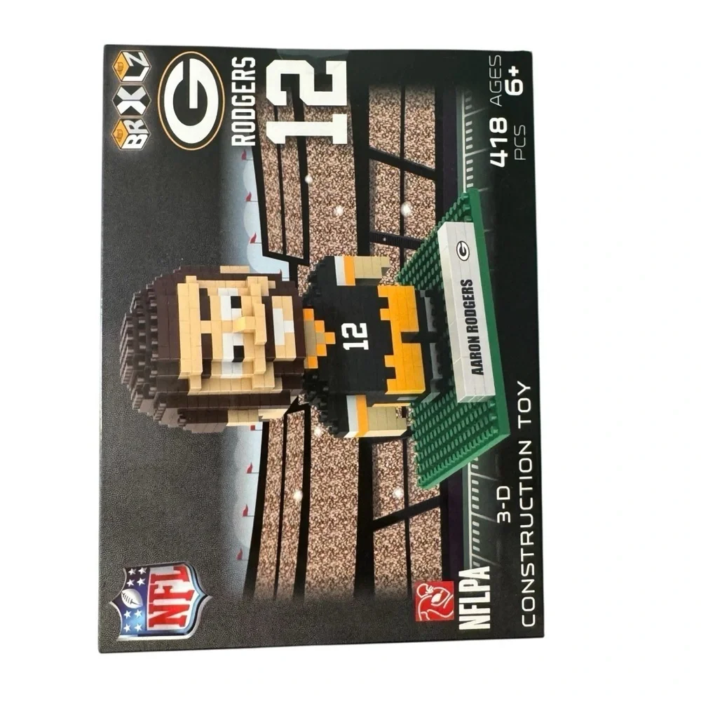 Aaron Rodgers BRXLZ 3D Construction Toy Green Bay Packers NFL 418 PCS Ages 6+